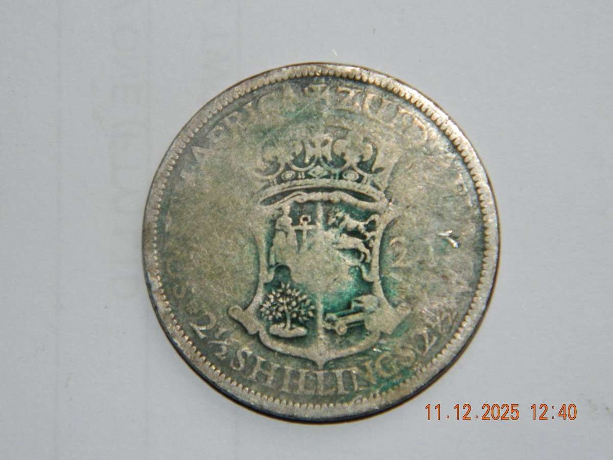 ZUID AFRICA -   TWO AND A HALF SHILLING  COIN  -  1924
