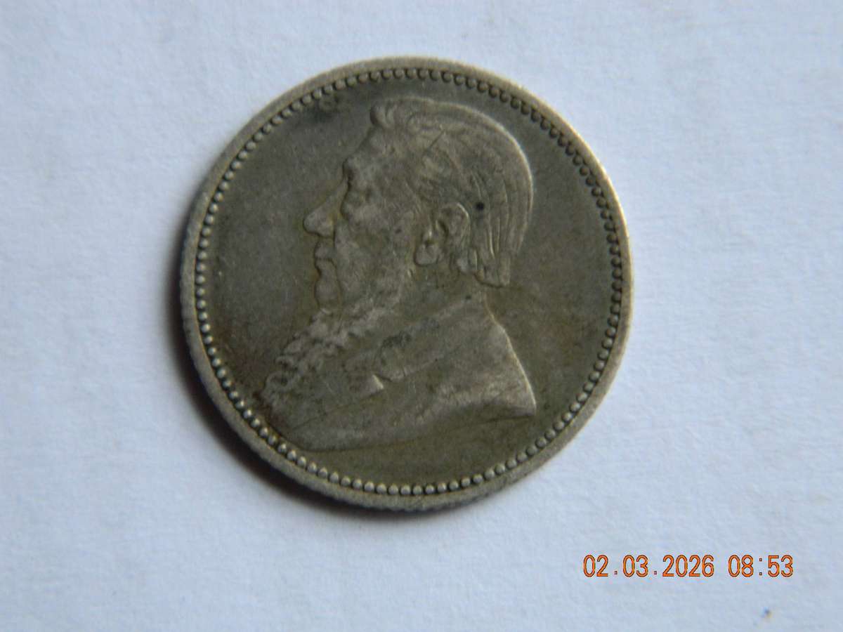 ZUID AFRICAN REPUBLIC  -  SIXPENCE COIN   -  1893