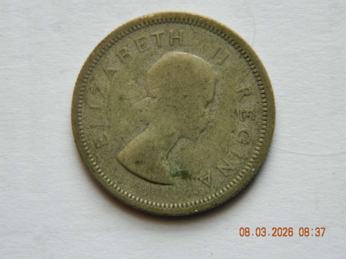 SOUTH AFRICAN UNION  -   ONE SHILLING  COIN  -  1953