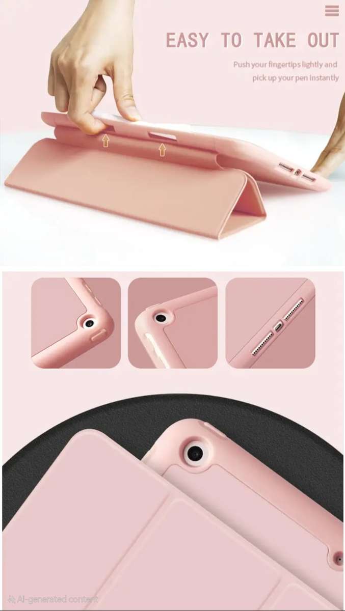 Shockproof PU Artificial Leather Smart Cover With Auto Sleep/Wake & Pen Slot For IPad 9.7 inch