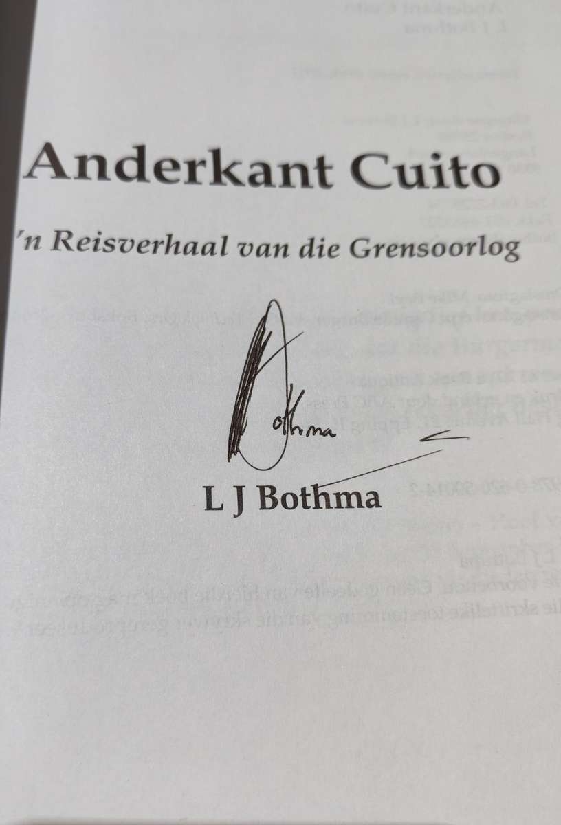 Anderkant Cuito - n Reisverhaal van die Grensoorlog - LJ Bothma (Book)