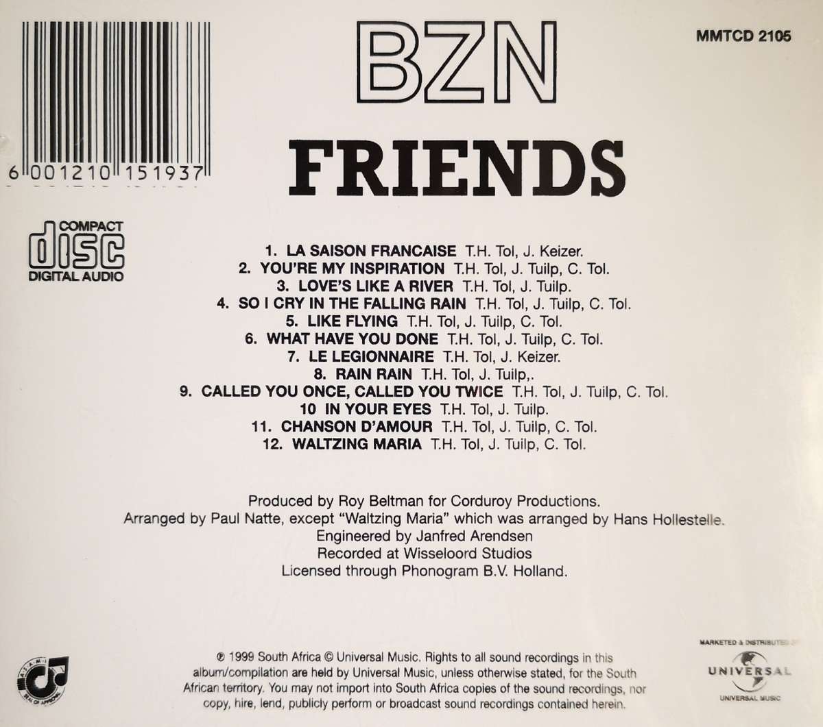 BZN - Friends (CD)