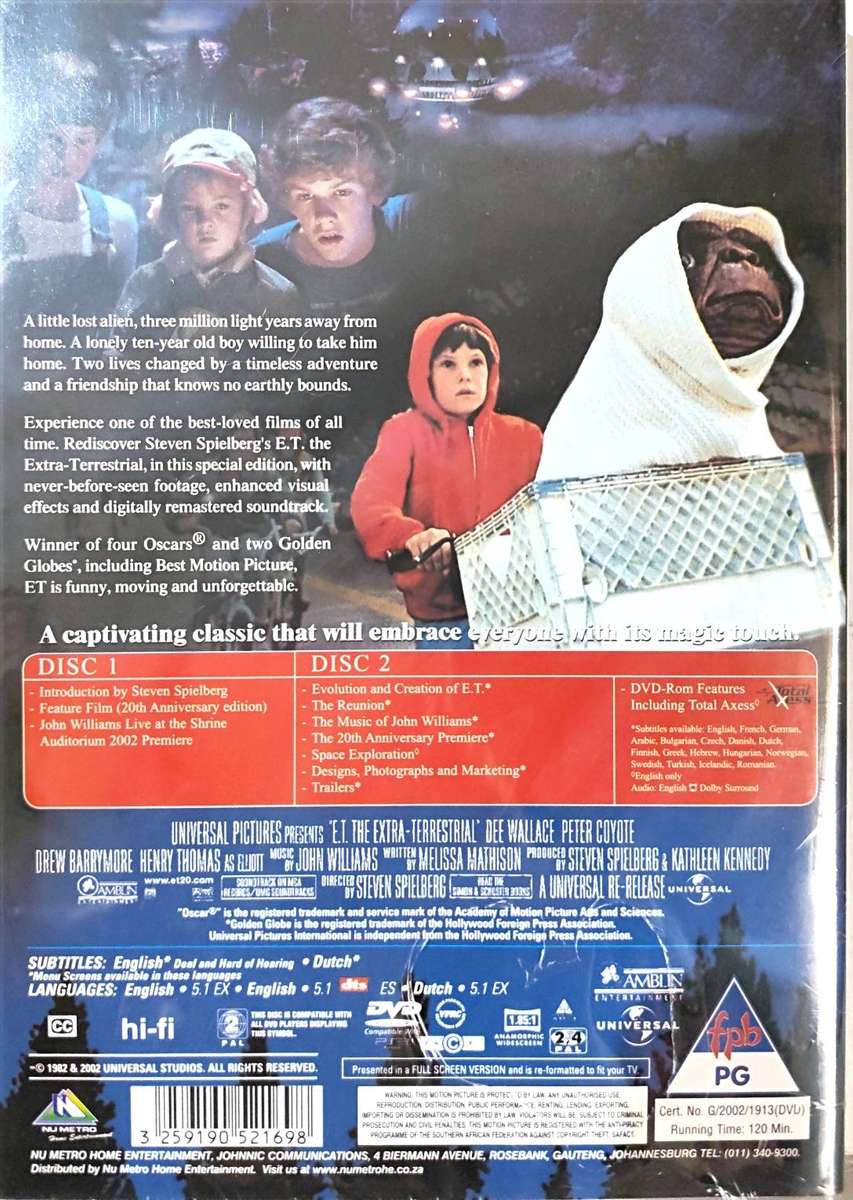 E.T The Extra-Trerrestrial (DVD) [New]