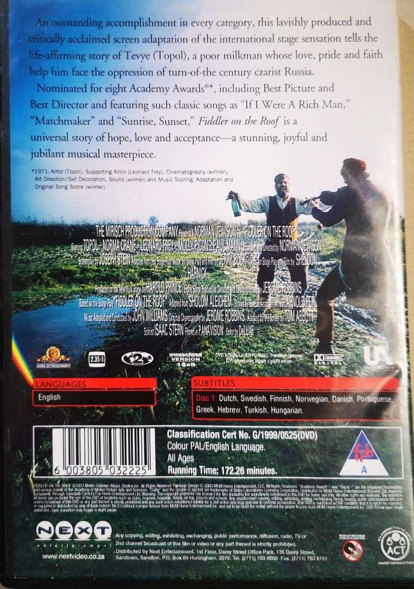 Fiddler on the Roof (DVD) NE