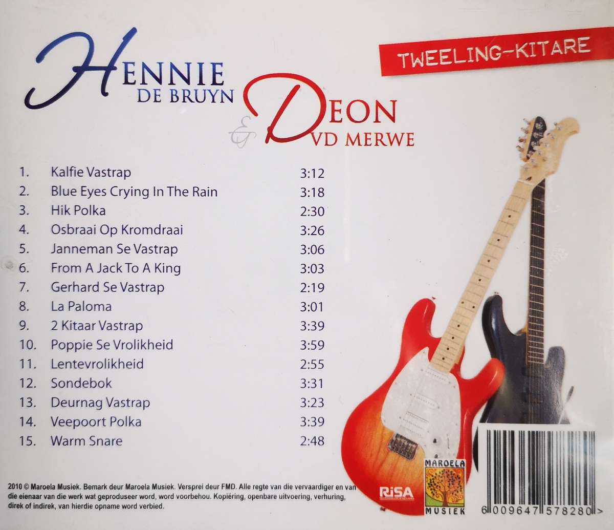 Boeremusiek - Hennie de Bruyn & Deon vd Merwe - Tweeling-Kitare (CD)