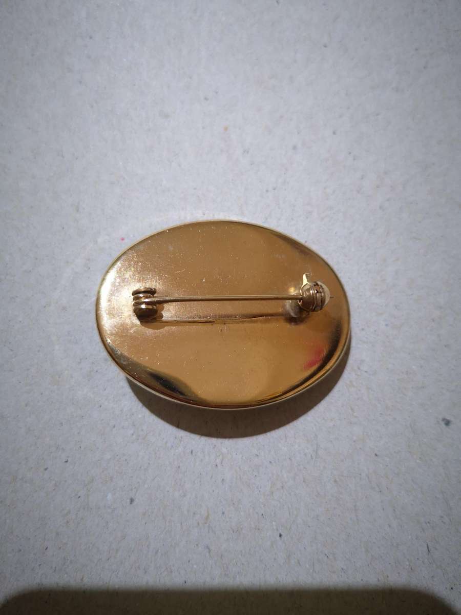 Mother and Child Cameo Look Brooch