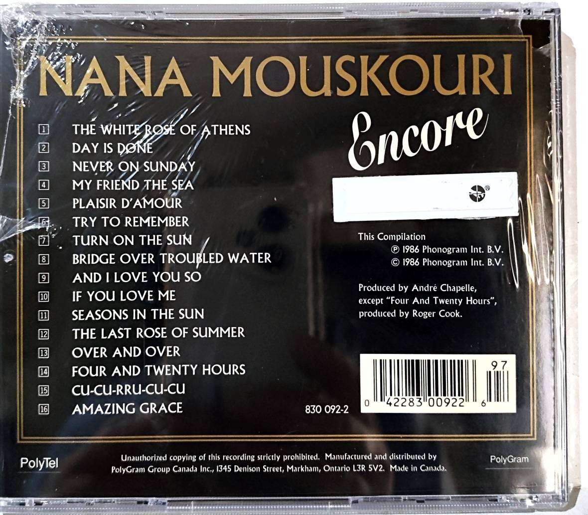 Nana Mouskouri - Encore (CD) [New]