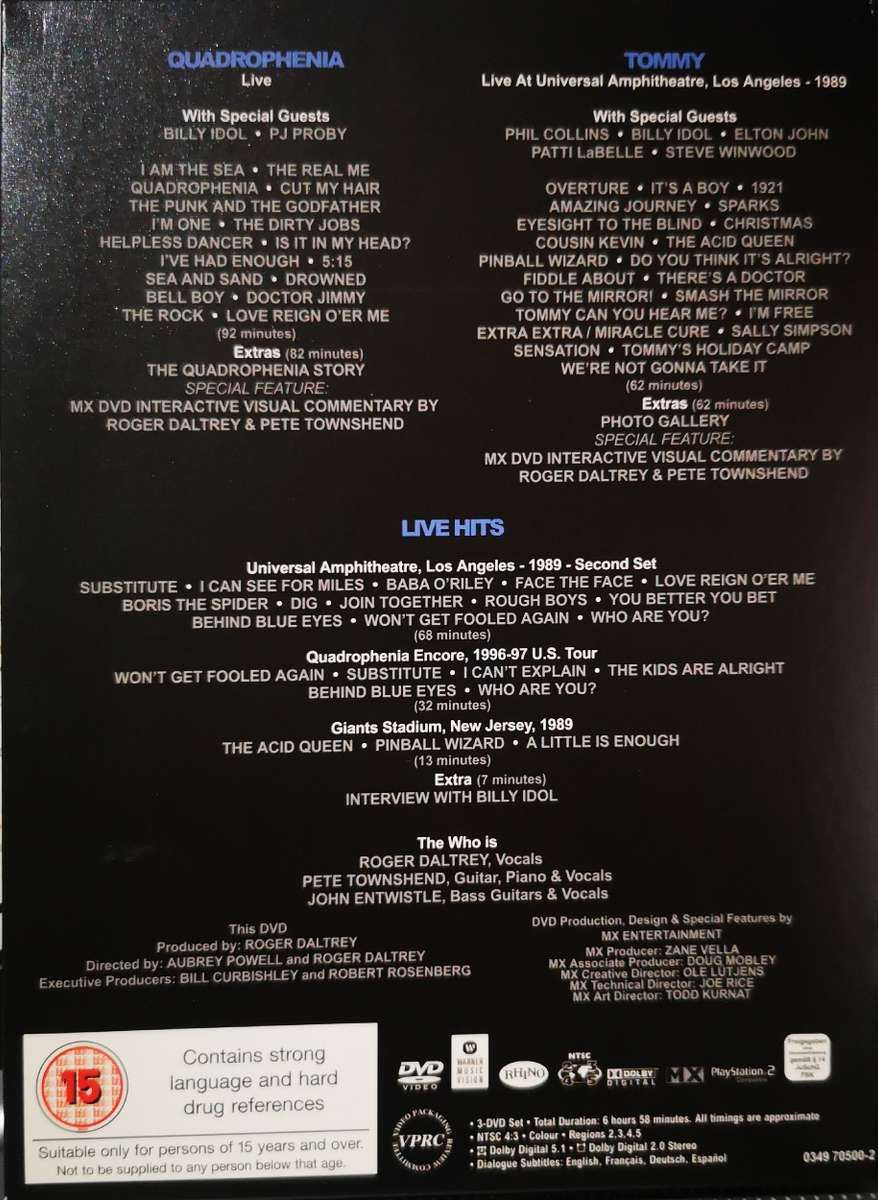 The Who - Tommy And Quadrophenia Live With Special Guests (3-DVD)
