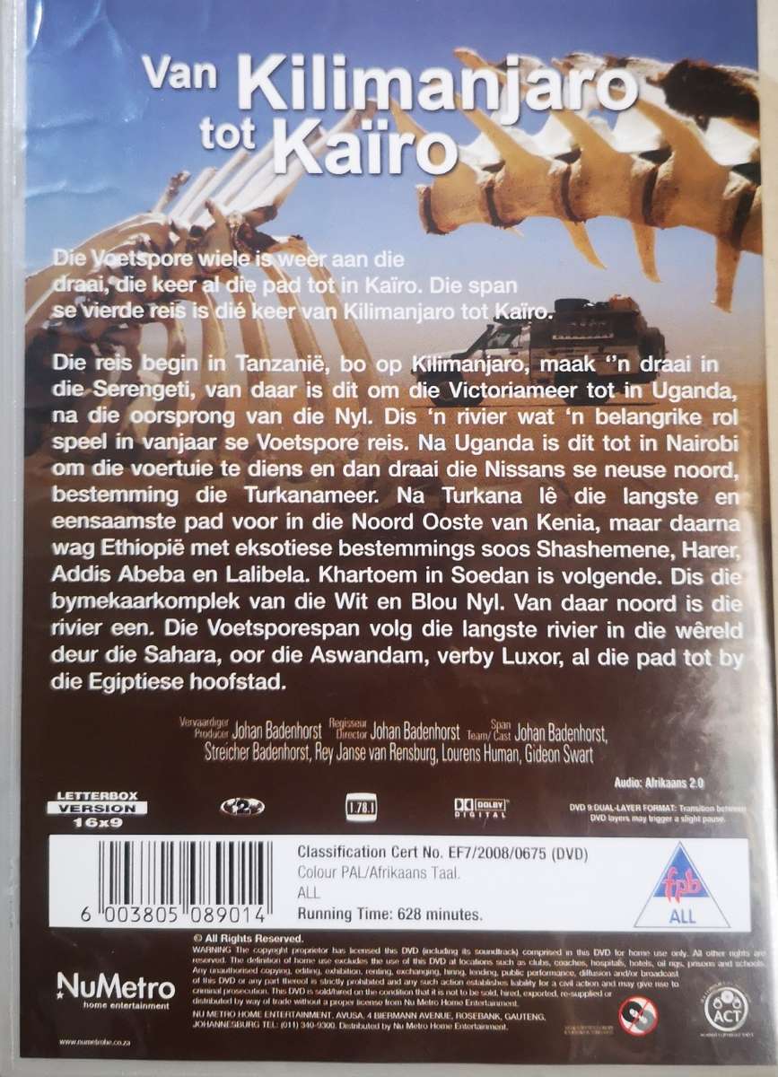 Voetspore 4 - Van Kilimanjaro tot Kairo (4-DVD)