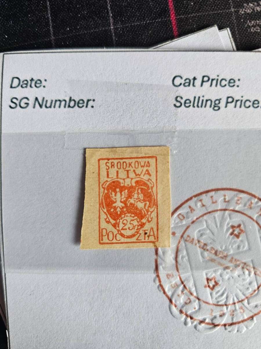 Lithuania cut out stamp 1920