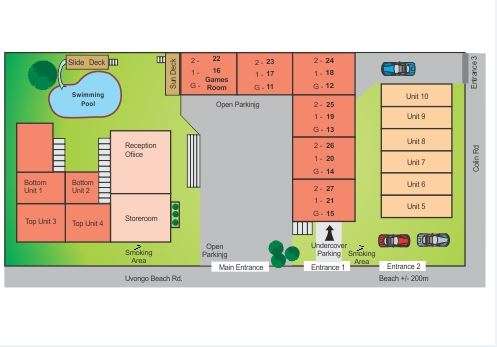 Midweek at Uvongo, Sea & Sky Resort, 6 people 19-23 May 2025