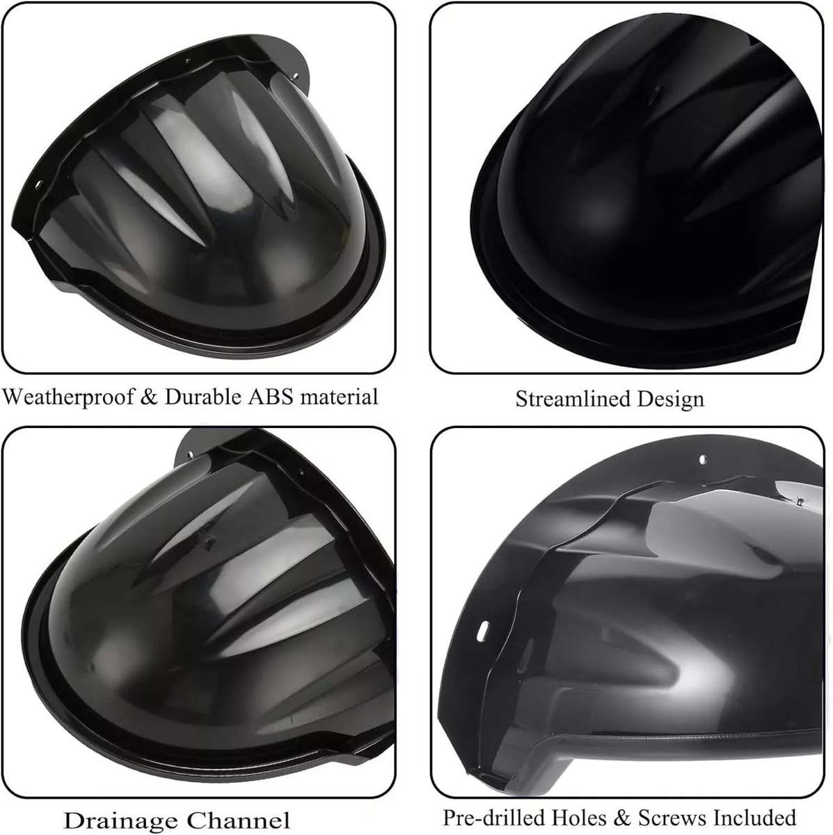 Universal Sun Rain Dust Antiglare Shield For CCTV Cameras & More (Black)