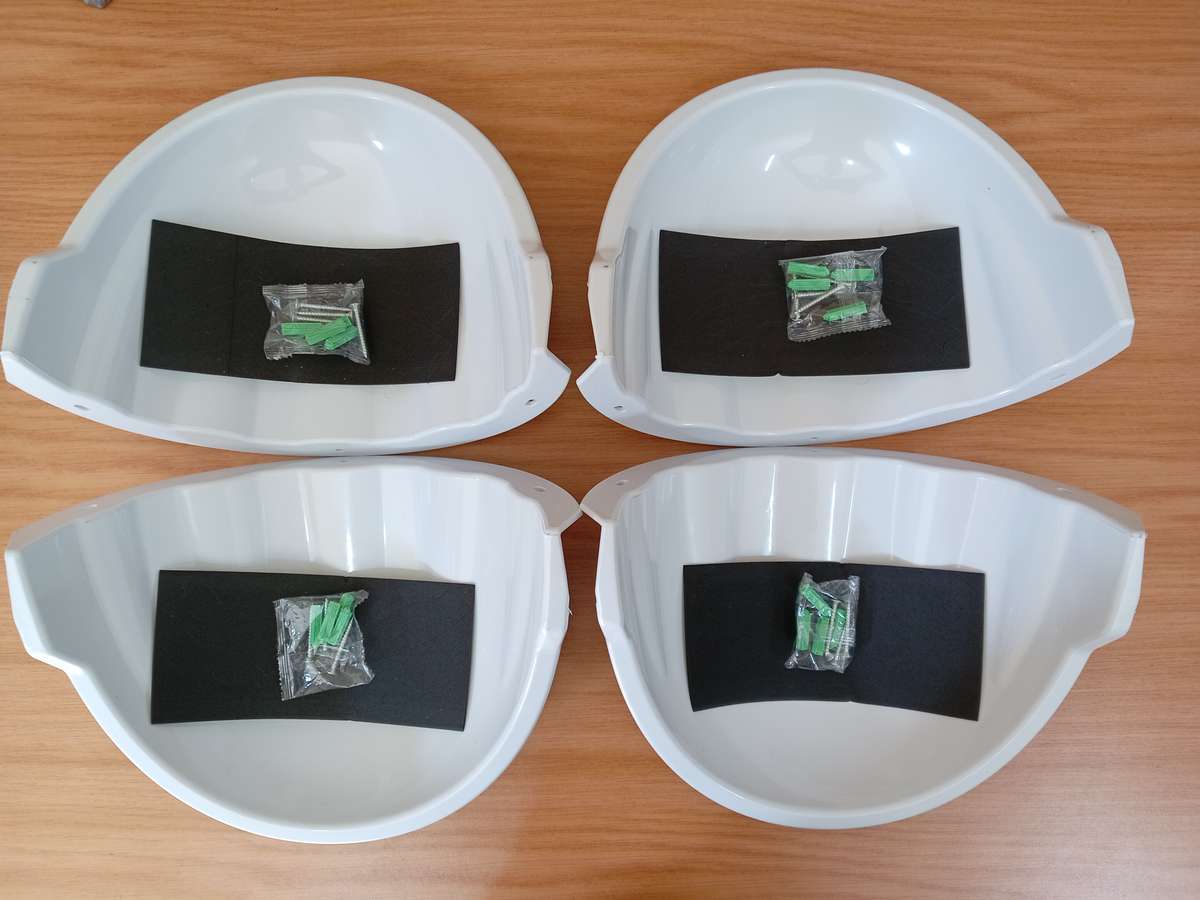 Universal Sun Rain Dust Antiglare Shield For Security Cameras and Outdoor Fixtures ( Pack Of 4 Pcs)