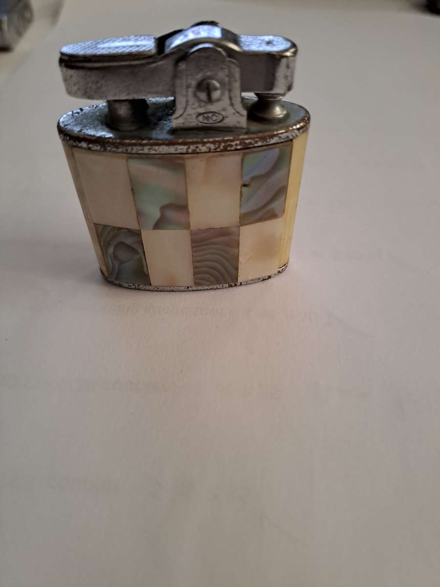 Rare vintage BRIDE mother of pearl lighter