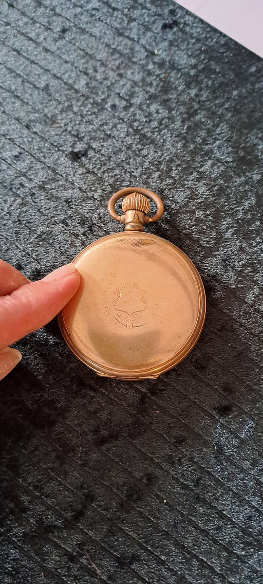 ANTIQUE GOLD PLATED POCKET WATCH HOUSING