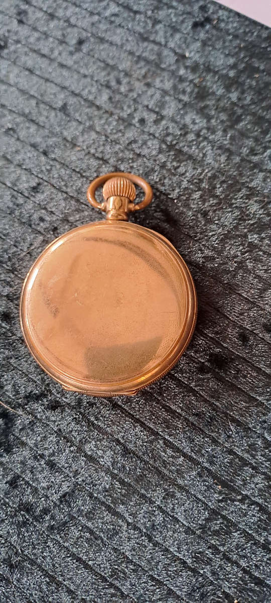 ANTIQUE GOLD PLATED POCKET WATCH HOUSING
