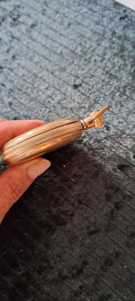 ANTIQUE GOLD PLATED POCKET WATCH HOUSING