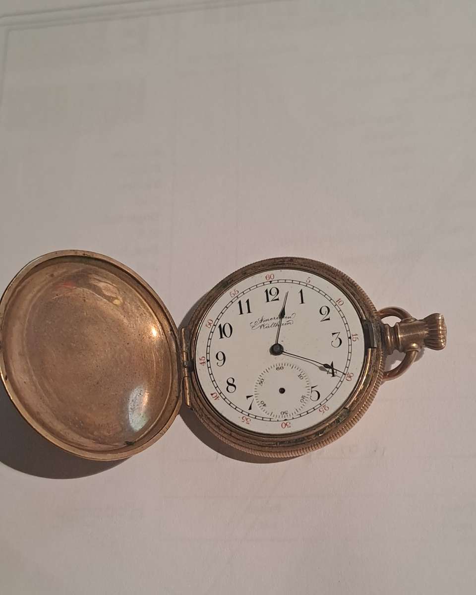 Globe WCCO American Waltham watch co gold pocket watch