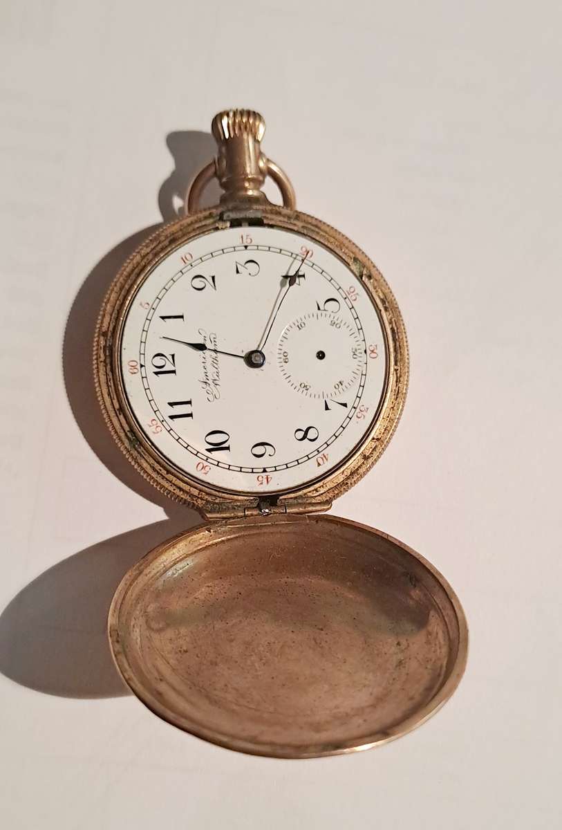Globe WCCO American Waltham watch co gold pocket watch