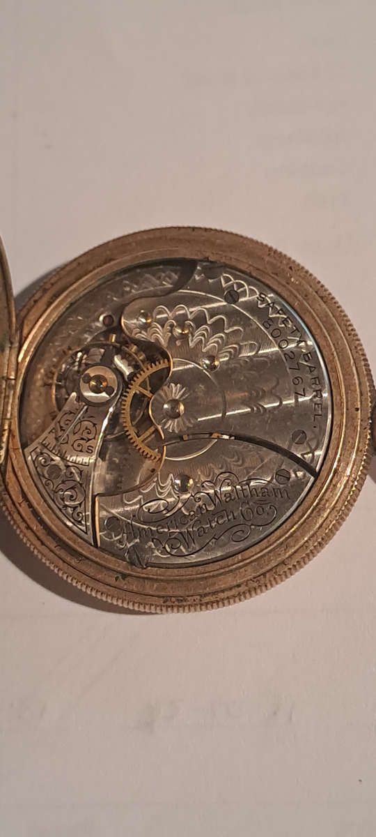 Globe WCCO American Waltham watch co gold pocket watch