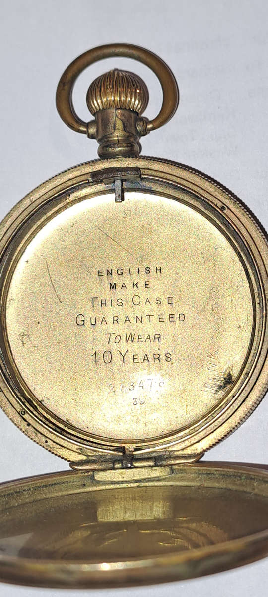 ANTIQUE GOLD PLATED POCKET WATCH HOUSING