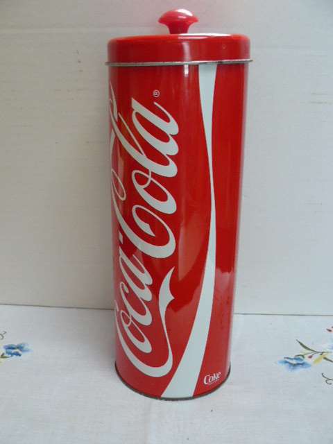 COCA COLA TIN STRAW HOLDER