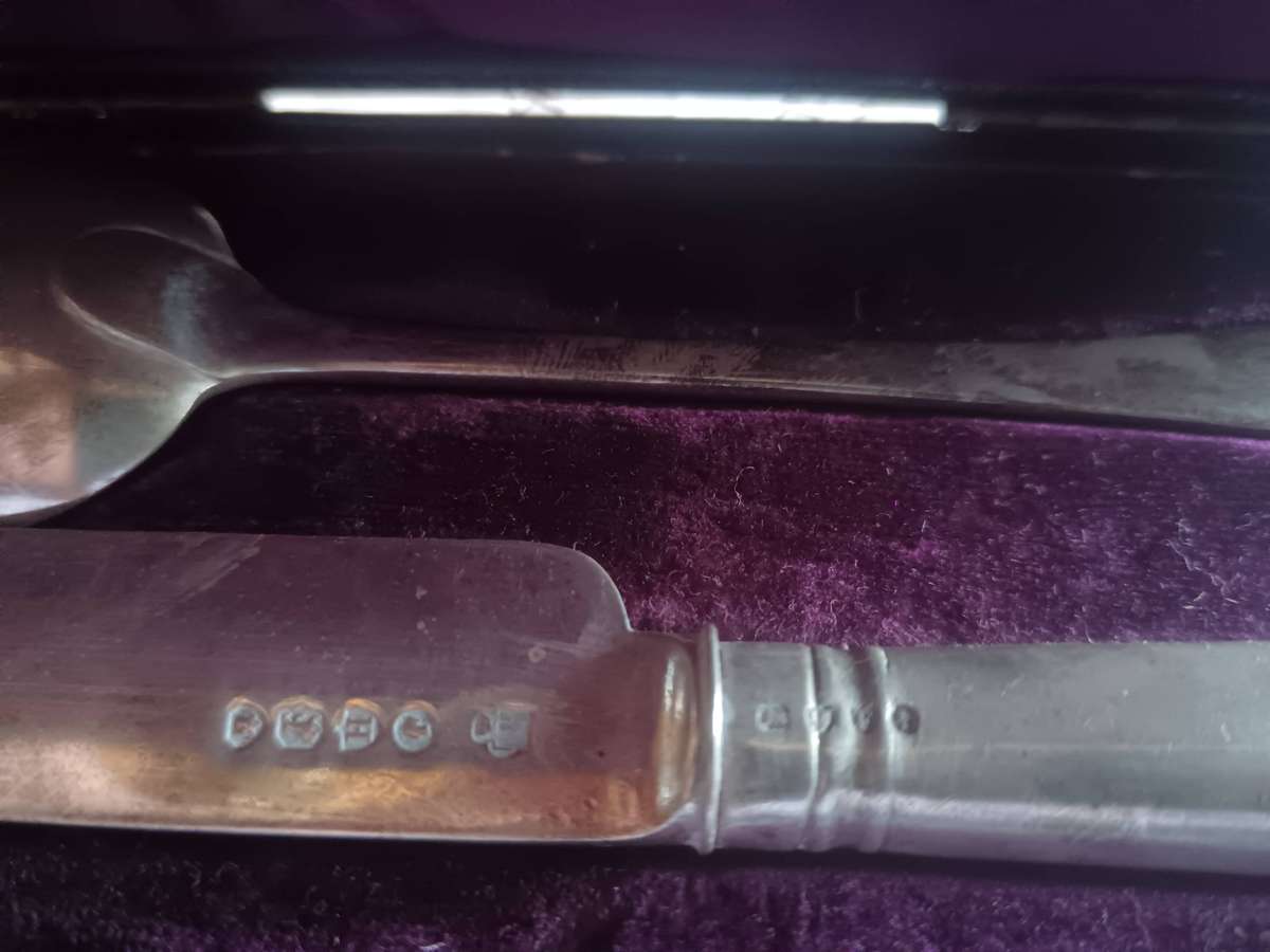 Hunt & Roskell Victorian Sterling Silver Christening Set - 130 grams