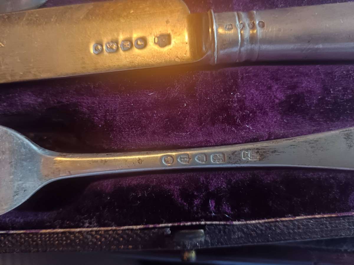 Hunt & Roskell Victorian Sterling Silver Christening Set - 130 grams