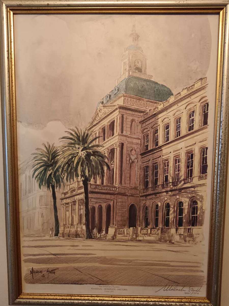 Malachi Smith Limited Edition Print 441 of 1500 Raadsaal Pretoria