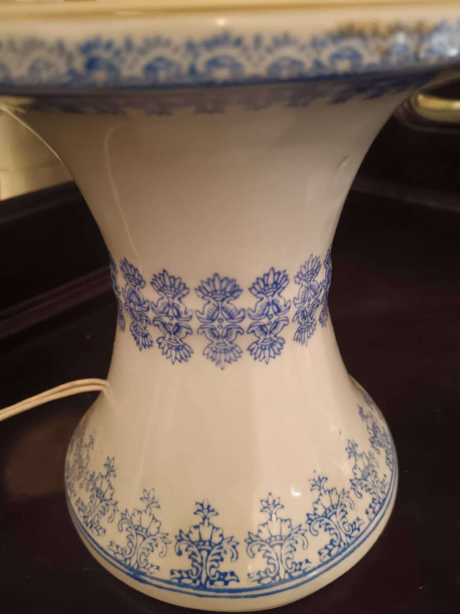 Pair of Jingdezhen Chinese Eggshell Porcelain Handpainted Wedding Lamps Base Only