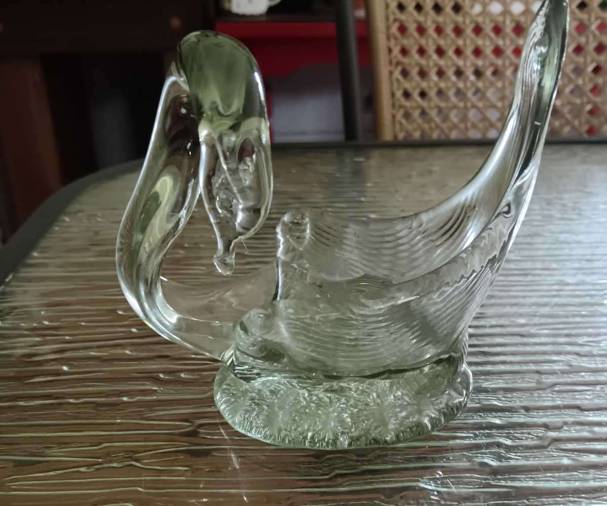 Vintage Glass Swan