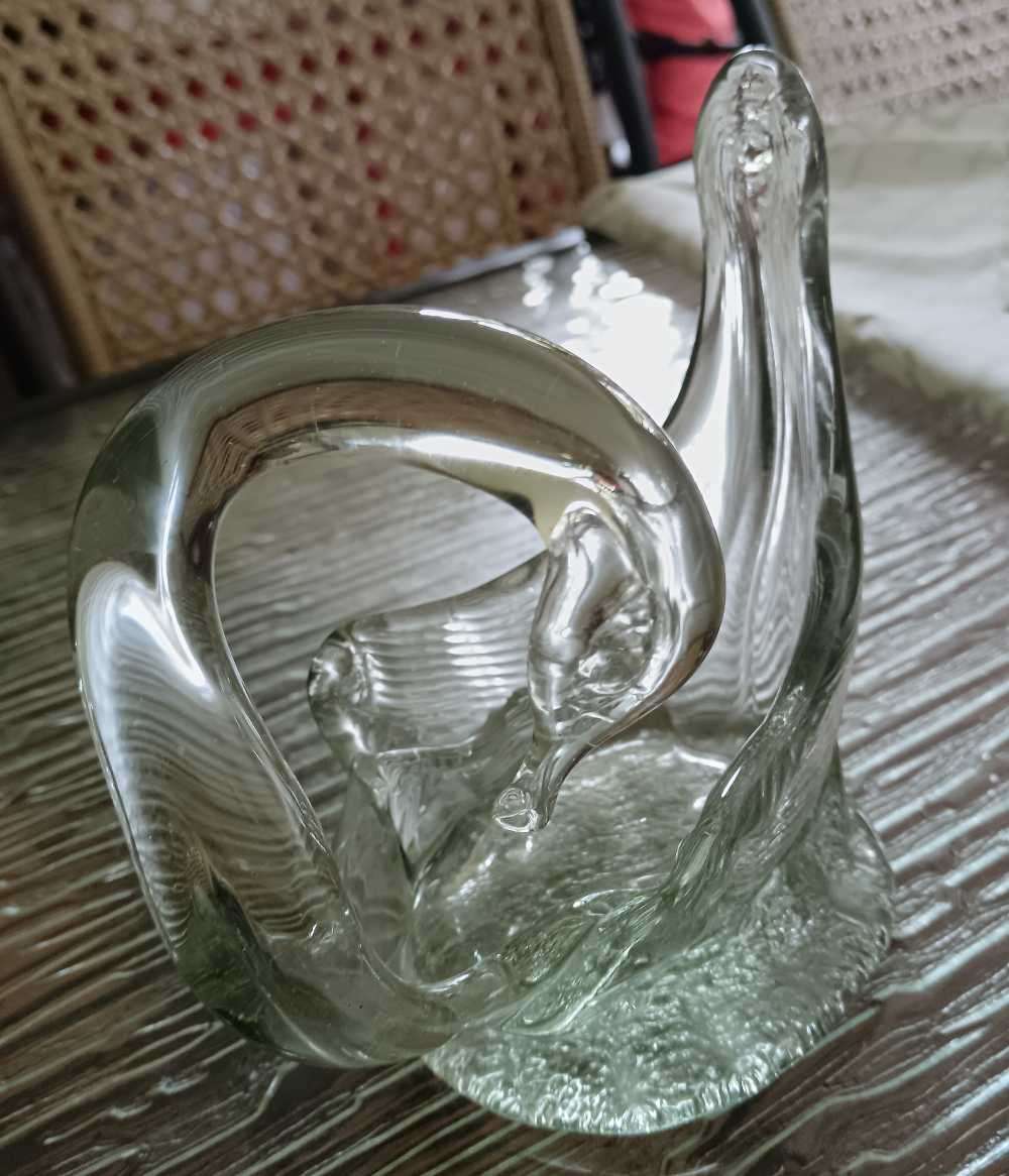 Vintage Glass Swan