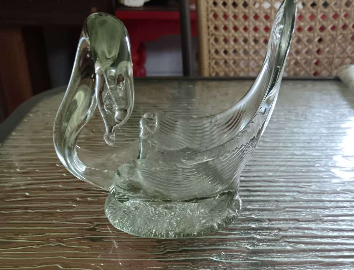 Vintage Glass Swan