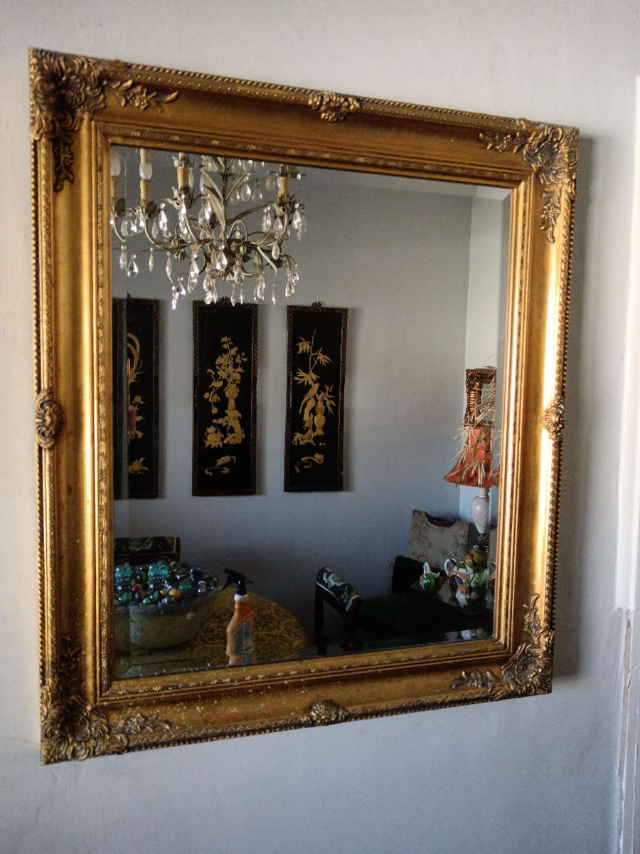Gold Bevelled Ornate Mirror