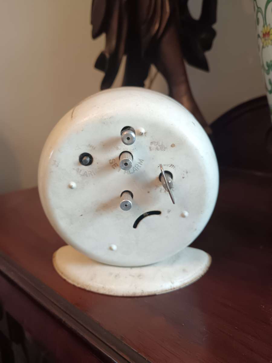 Chelsea 2 Vintage Retro  Enamel Alarm Clock c1960's