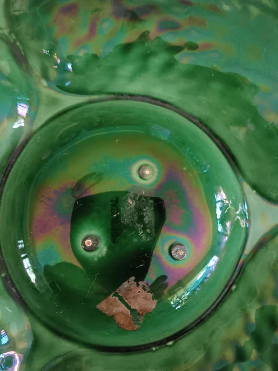 Vintage Secla Portugal Green Cabbage Leaf Snack/ Dip Dish