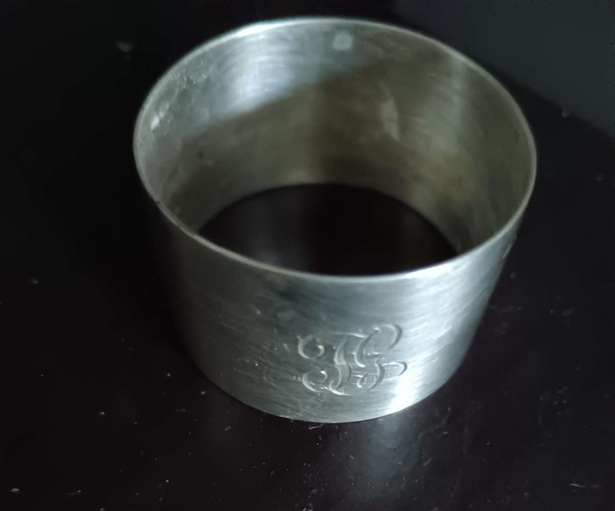 Birmingham Silver Napkin Ring Monogramed 24grams