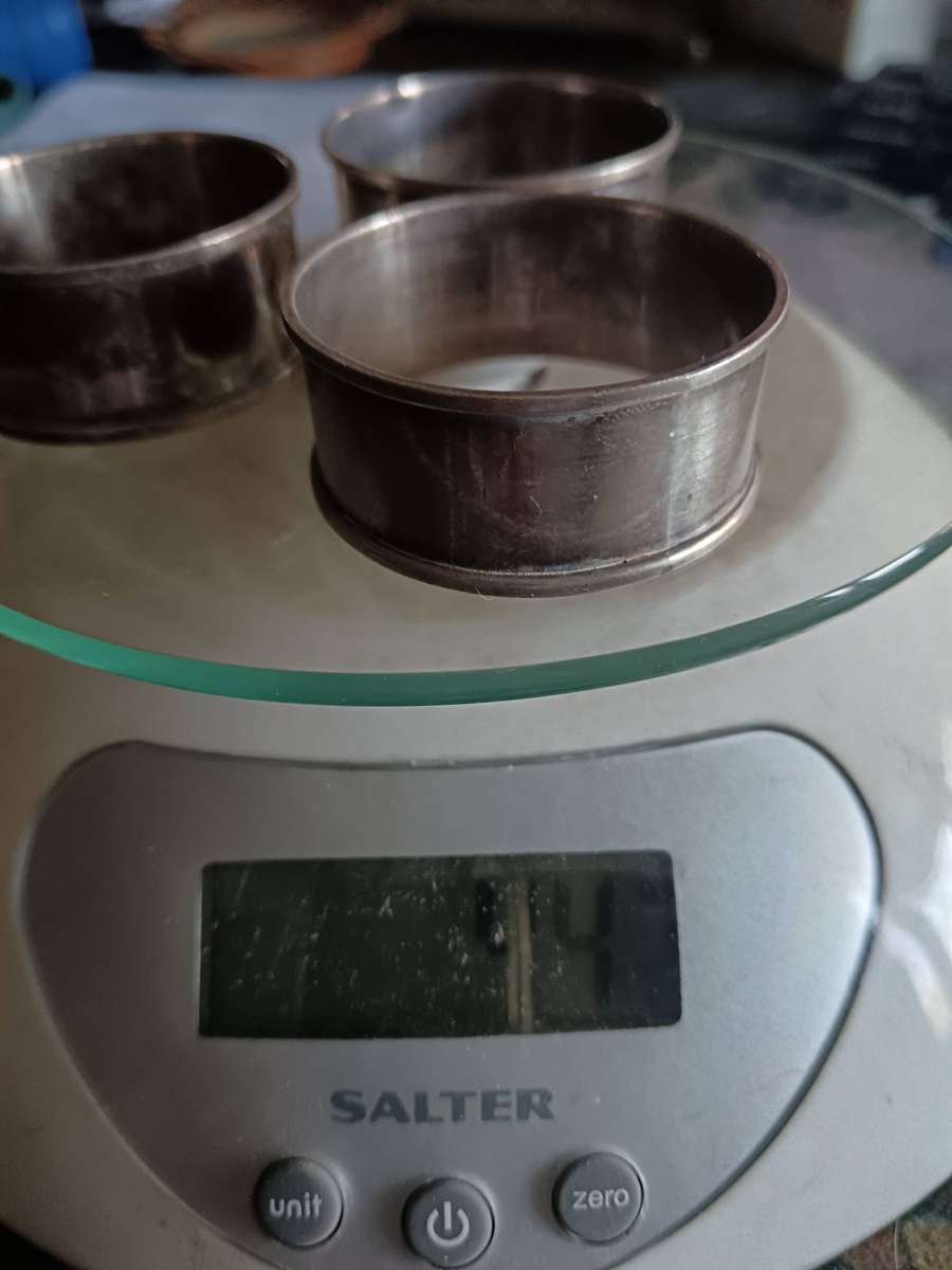 Norman Watson Durban Silversmith Set Of 3 Silver Serviette Rings