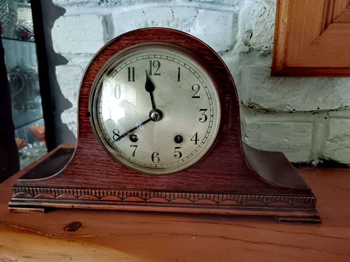 Napolean Hat mantel Clock Made in England