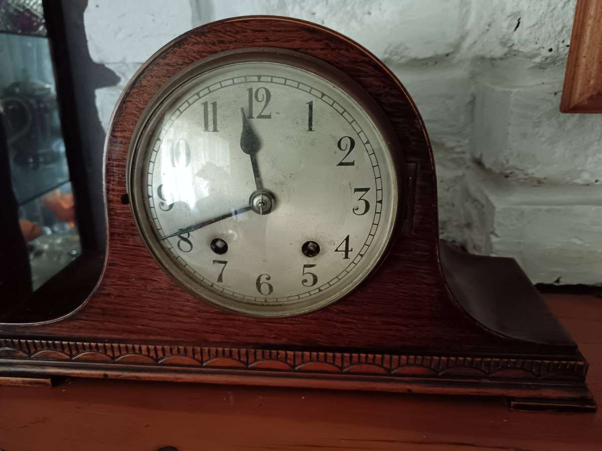 Napolean Hat mantel Clock Made in England