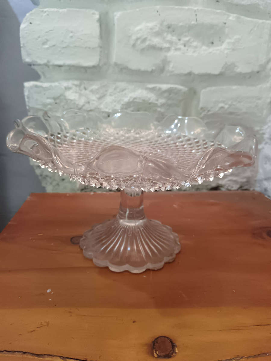 Pressed Glass Cake Stand