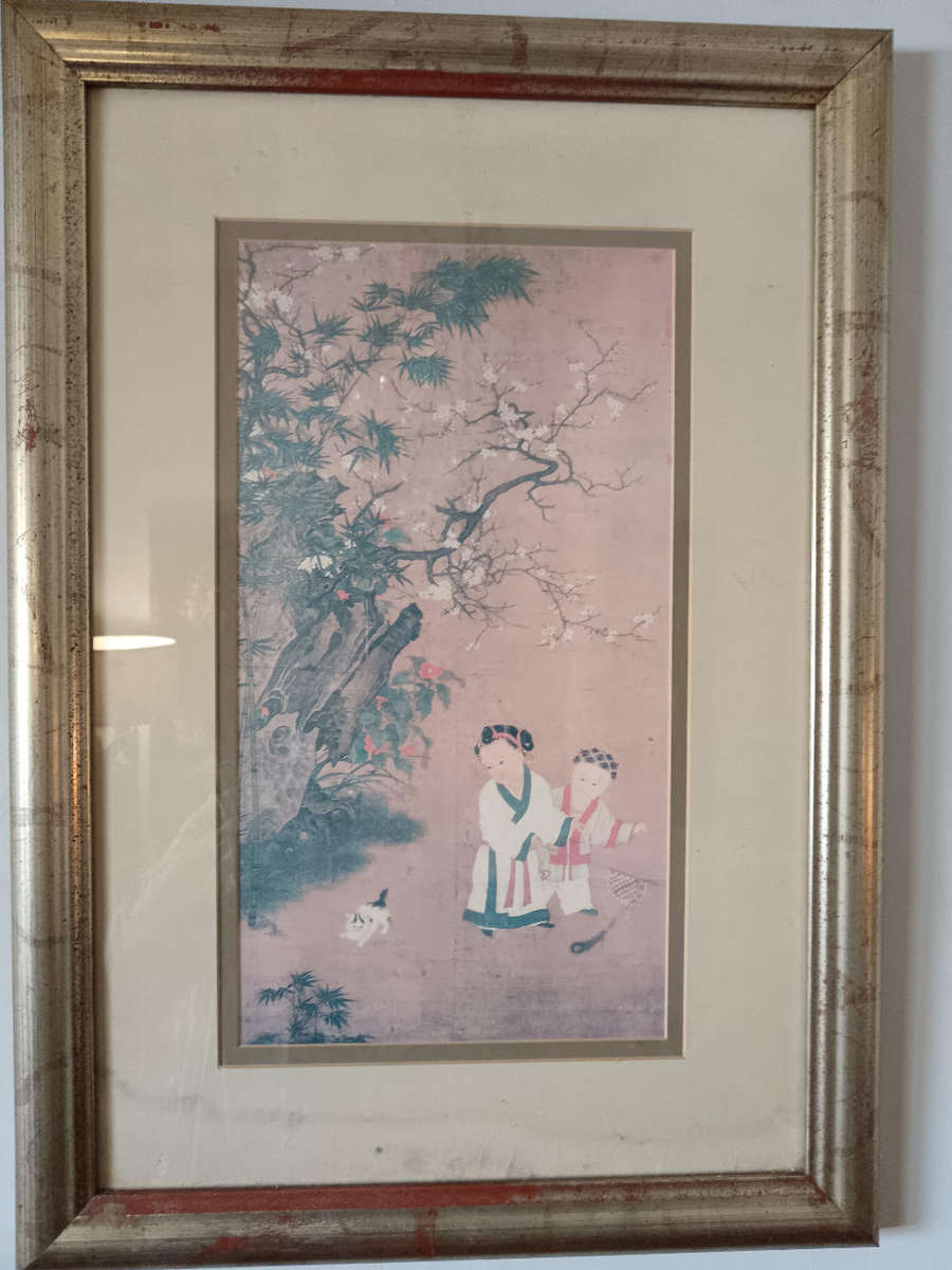 Framed Chinese painting