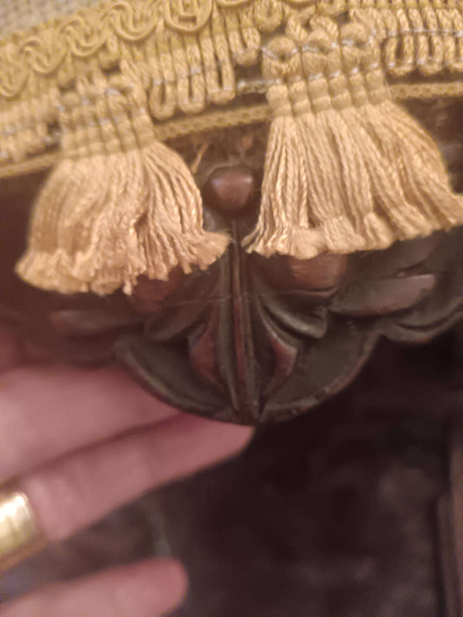 Antique Needlepoint Footstool