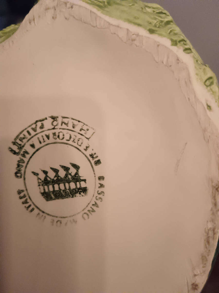 Majolica Watermelon Pitcher Made in Italy Hand Painted by Bassano