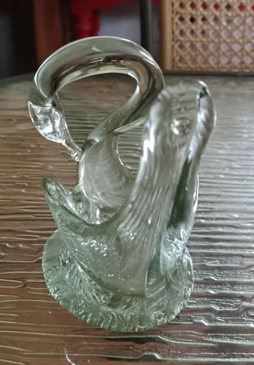 Vintage Glass Swan