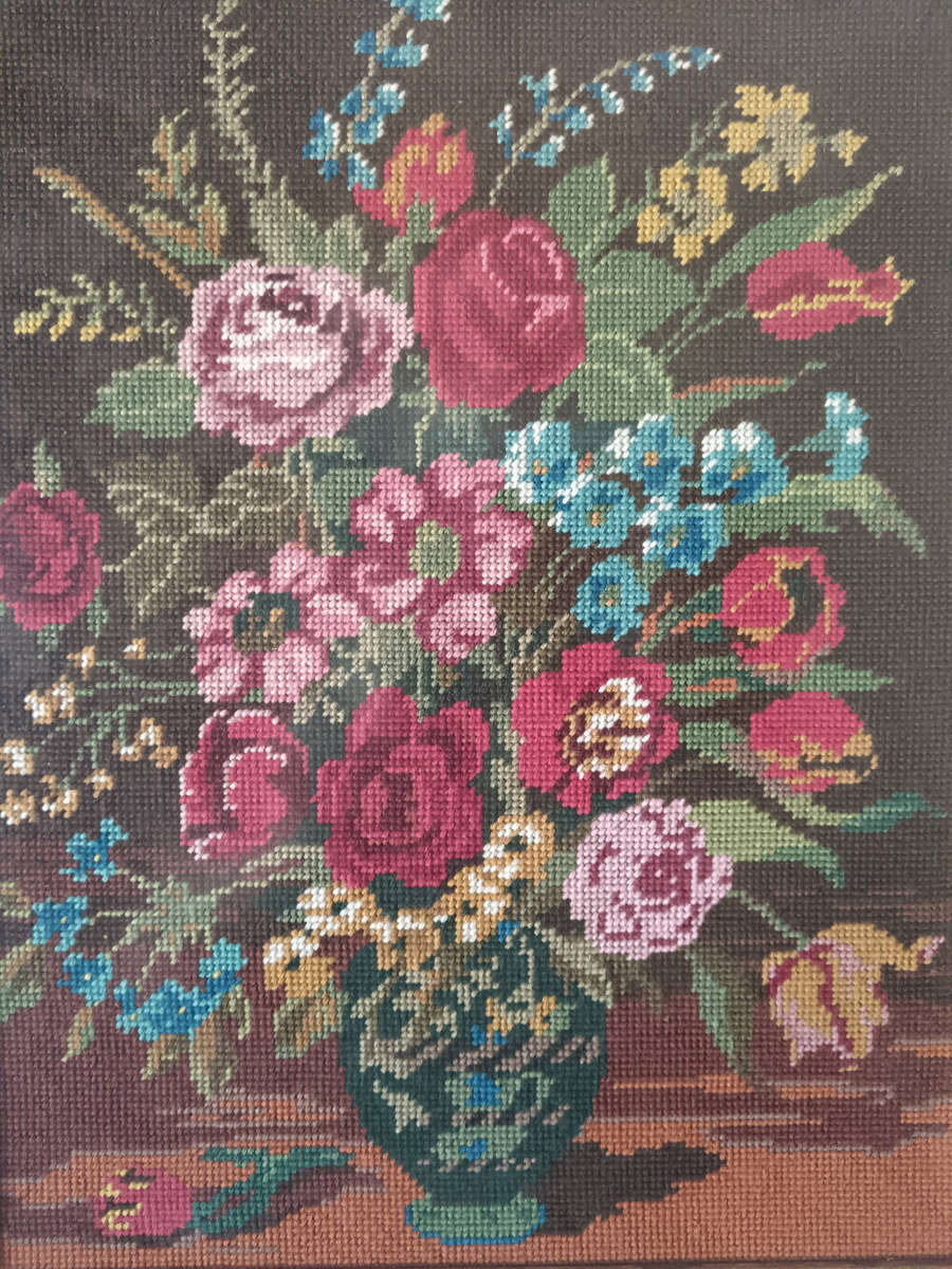 Framed Floral Tapestry