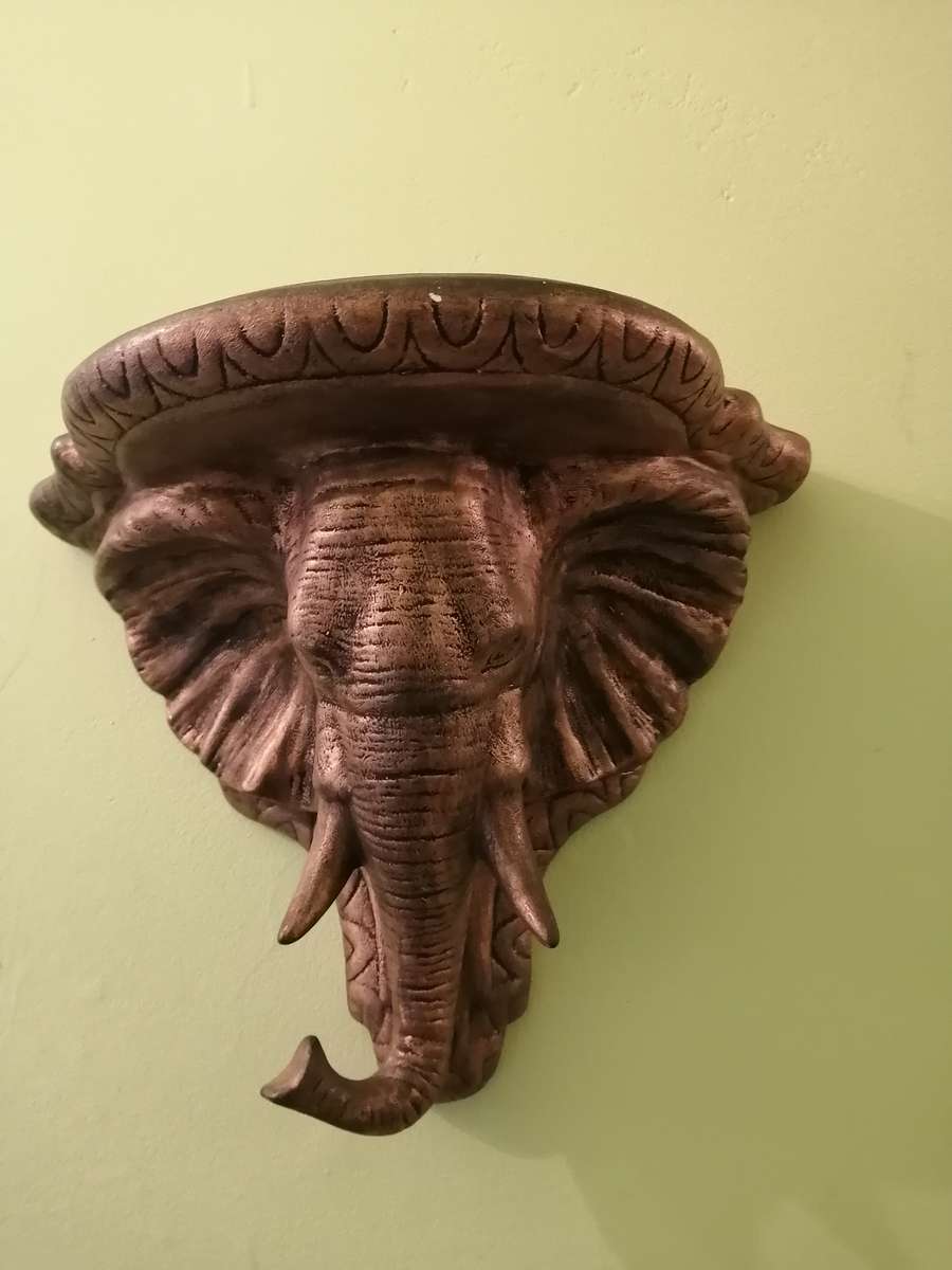 Ceramic Elephant Wall Shelf