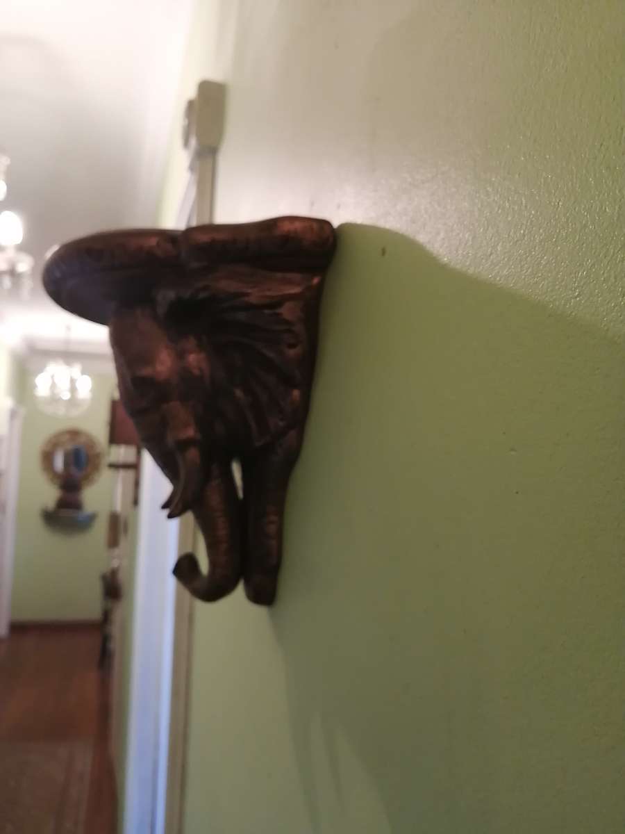 Ceramic Elephant Wall Shelf