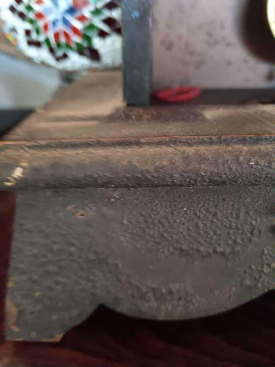 Antique Wooden Bracket Clock with Porcelain Face