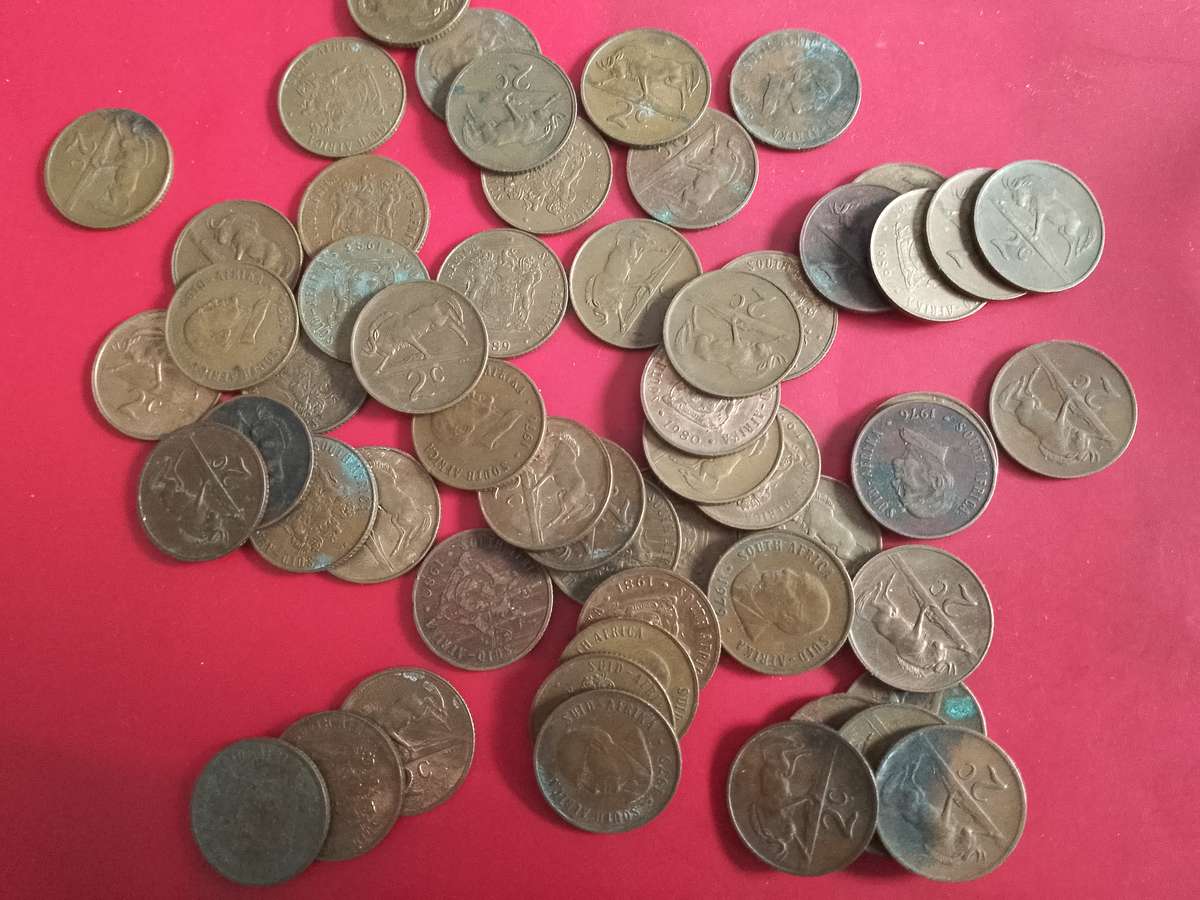 RSA x55 2 cents coins